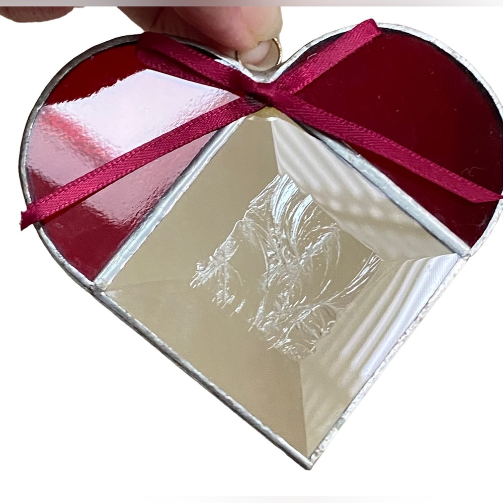 Red Heart Love Artisan Sun Catcher Stained Glass